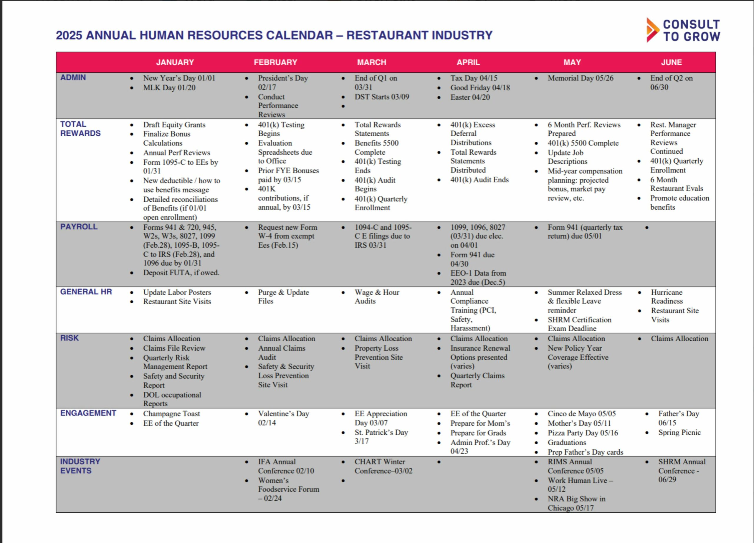 HR Calendar Preview